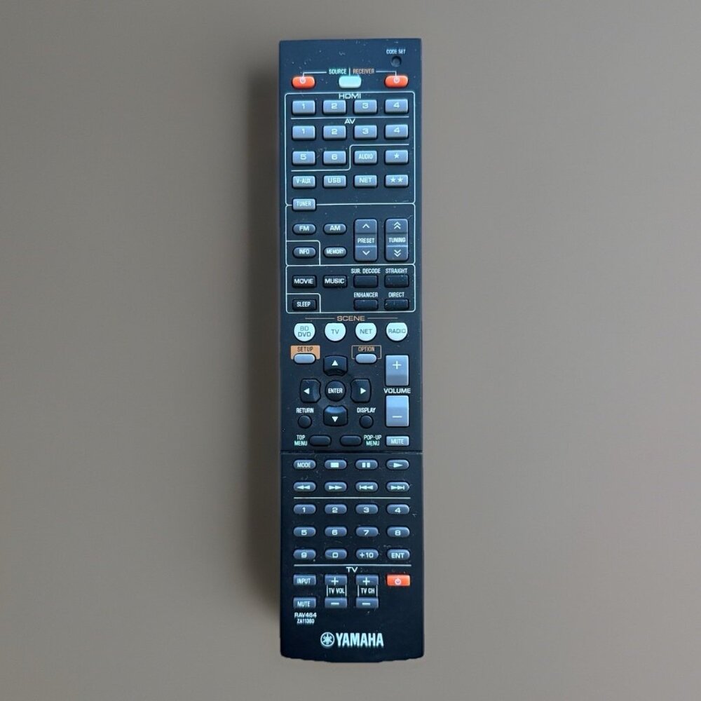 Genuine Original OEM Yamaha RAV464 ZA11360 AV Remote‎ Control RX-V373 Receiver